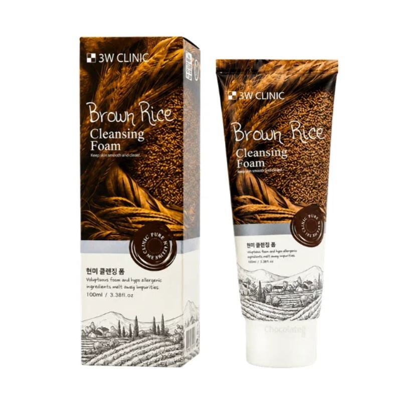 3W Clinic Brown Rice Cleansing Foam