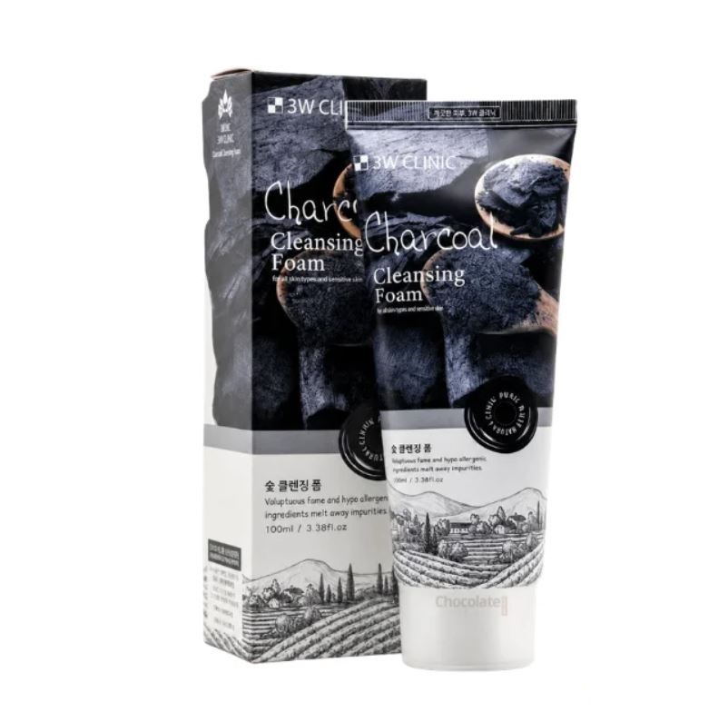 3W Clinic Charcoal Cleansing Foam