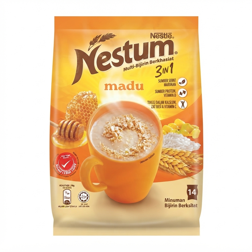 Nestlé Nestum 3-in-1 Multi-Grain Cereal Drink – Honey (Madu)
