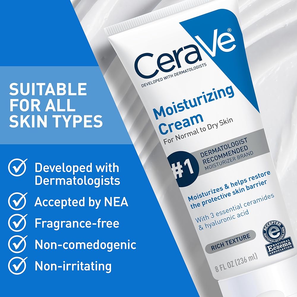 CeraVe Moisturizing Cream for Normal to Very Dry Skin - 236ml / 8 FL OZ (Tube)