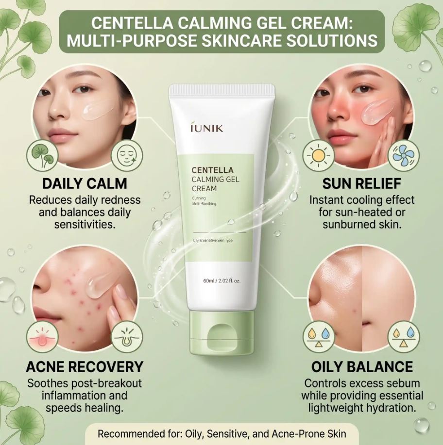 Iunik Centella Calming Gel Cream - 60ml