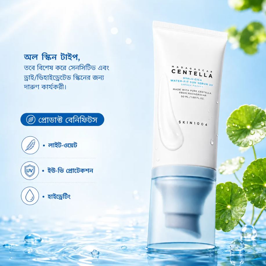 Skin1004 Madagascar Hyalu Cica Water Fit Sun Serum - 50ml